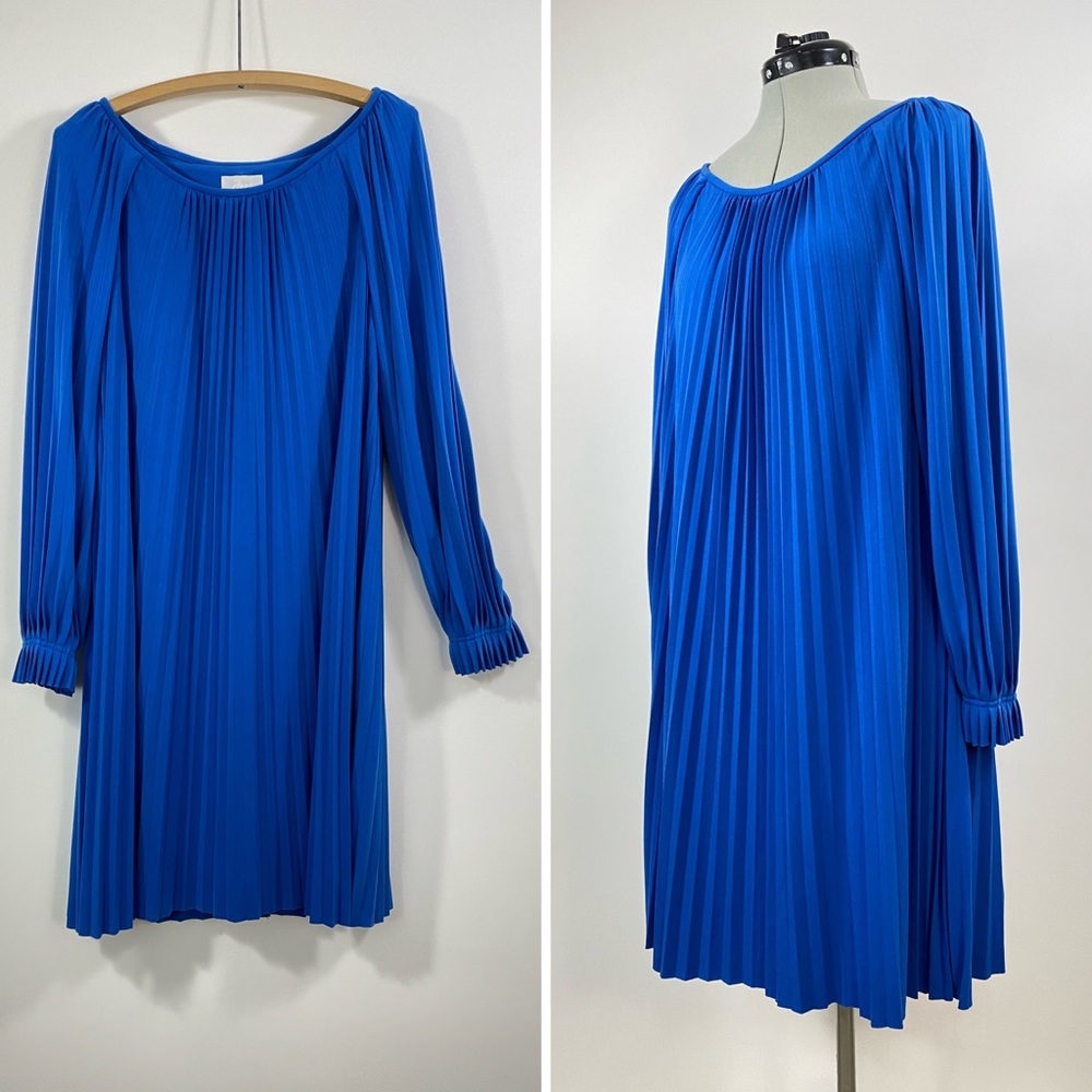 Pleated Maternity Swing Dress Flexible Belly Comfy Dressy Festive Shower Photos
